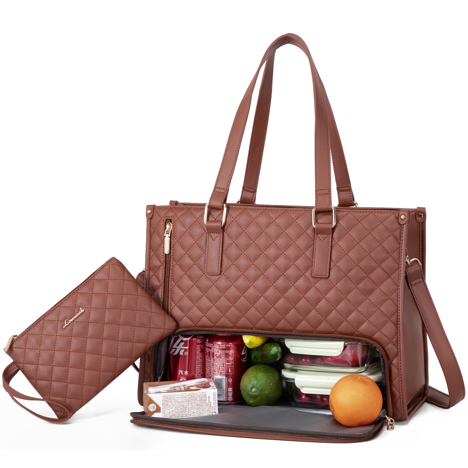 PALAY® Tote Bag for Woman Lunch Bags with Insulated Compartment 2 in 1 Lunch Tote Shoulder Bag for Business, Office,Travel, Beach,Casual PALAY® Tote Bag for Woman Lunch Bags with Insulated Compartment 2 in 1 Lunch Tote Shoulder Bag for Business, Office,Travel, Beach,Casual